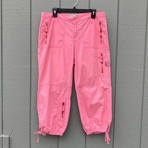 Y2K vintage bubblegum pink cargo capris